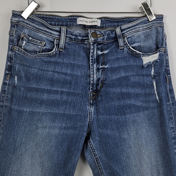 Flying monkey Factory distressed raw hem skinny jeans size 30 - Picture 10 of 12